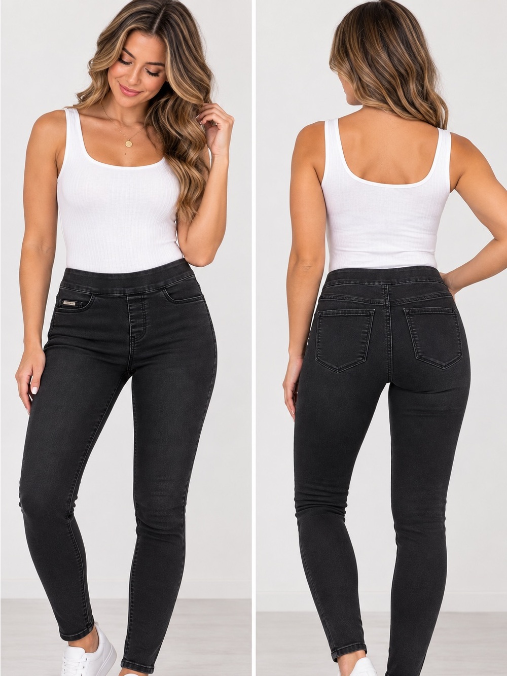 Nine West Women’s Black Pull-On Skinny Jeans Jeggings Size Small NWOT
